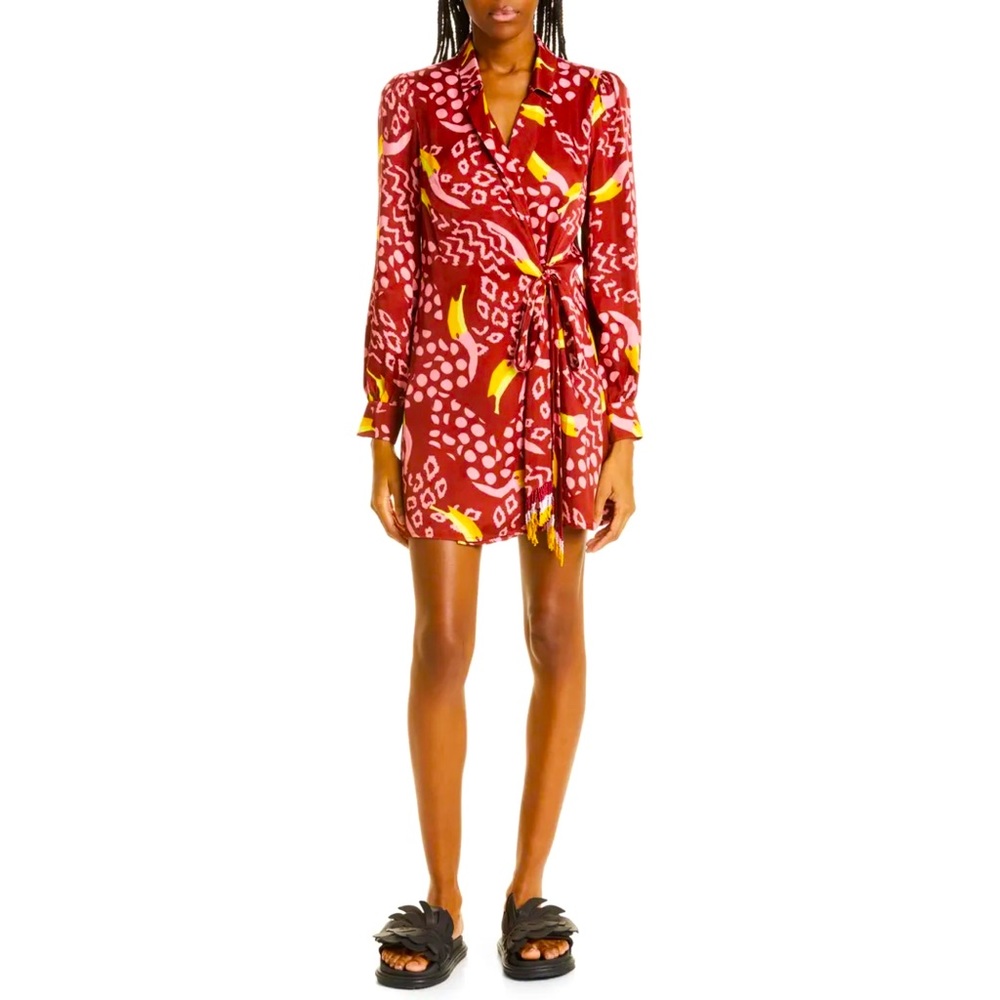 FARM Rio Red and Yellow Patterned Dress - Picture 2 of 8